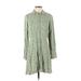 G.H. Bass & Co. Casual Dress - Shirtdress: Green Dresses - Women's Size Small