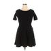 Zara Basic Casual Dress - Mini: Black Solid Dresses - Women's Size X-Large