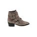 Dolce Vita Ankle Boots: Gray Print Shoes - Women's Size 7 - Almond Toe