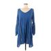 S.R. Fashion Casual Dress: Blue Dresses - Women's Size Medium
