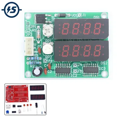 Kit elettronico fai da te 4 bit misuratore di corrente di tensione digitale progetto di saldatura