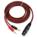 XLR To Banana Speaker Cable XLR 3 Pin Dual Banana Plugs Audio Cable Gold-Plated 4Mm Plug To XLR3