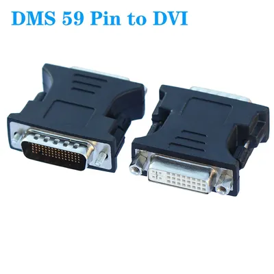 1 Stück 59 Pin auf DVI Stecker auf Buchse DMS-59 auf DVI Adapter für Grafikkarte Image
