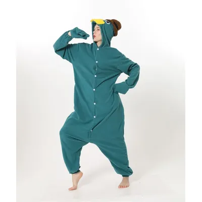 Kigurumi Erwachsene Anime Monster Cosplay Kostüm Perry das Schnabeltier Onesie Unisex Cartoon Pyjamas Partei Für Weiblich Männlich Image