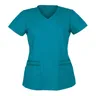 Peeling Tops Arbeits Uniform Bluse Frauen Kurzarm Pflegeperson Krankenschwester Uniform Tasche