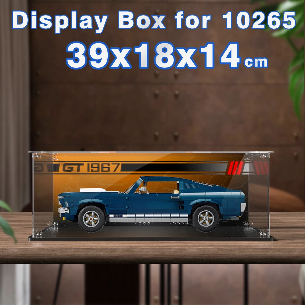 Acryl Vitrine für Lego steine Vitrine für Mustang Baustein Modell auto staub dichte klare Aufbewahrung sbox