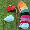 10 Stück Schädel Golf Eisen abdeckungen wasserdichte Golf Putter Kopf bedeckung Pu Leder Golf Club