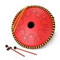 14 inch 14-Tone Carbon Steel Tongue Drum Hand Pan Drums with Drumsticks Percussion Musical Instruments