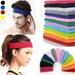 Sweatbands/Headbands for Women Men Elastic Sweatband Elastic Headband Workout Running Basketball Moisture Wicking Terry Cloth Sweat Hair Set