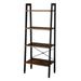 LA TALUS 4 Tiers Industrial Ladder Shelf Vintage Bookshelf Storage Rack Shelf for Office Bathroom Living Room