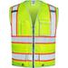 Sunpeak Safety Vest for Men with 10 Pockets High Visibility Reflective Vest Work Vest for Men Construction Vest Security Vest Yellow Safety Vests ANSI/ISEA Class 2 Type R XL 1021