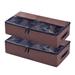 Dgankt Storage Containers 2Pcs Foldable Compartment Shoe Box Storage Bag Thick Cloth Transparent Storage Box on Clearance