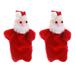 BESTONZON 2Pcs Cartoon Finger Toy Santa Claus Toy Finger Puppet Adorable Christmas Toy