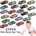 21 Pcs Pull Back Toy Cars Metal Small Friction Toy Cars Mini Die Cast Race Cars Set Party Favor