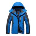 QUYUON Jacket Women Outdoor Sprint Coat with Plush and Thickened Windproof Cycling Warm Cotton Coat Hooded Coat Comfy Fleece Jackets Blue L