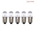 (white DC3V) 5pcs E10 Led Bulb DC 3V 4.5V Instrument Bulb Indicator Bulb Flashlight Bulb