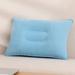 (Light blue) Ultralight Inflatable Nylon Air Pillow Camping Sleeping Mat Outdoor Headrest