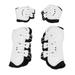 LIZEALUCKY Horse Tendon Boots Horse Tendon Boots Shock Absorbing Adjustable Horse Front Hind Boots Boots for Leg Protection Competition White Set of 4[m]