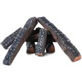 Large Gas Fireplace Logs Set of Ceramic Wood Logs. Use in Indoor Gas Inserts Vented Electric or Outdoor Fireplaces & Fire Pits. Realistic Clean Burning Accessories 4PCS (8)