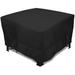 Eevelle Meridian Patio Square Table Cover with Marine Grade Fabric Waterproof Outdoor Firepit Cover - Furniture Set Covers for Dining Table - Easy to Install - 25 H x 80 L x 80 W Black