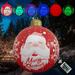 24Inch light up Inflatable Christmas Decoration Ball PVC Christmas Inflatable Ball Remote Control 16 Color Timer Function in 4 Flashing Mode With Stakes to Fasten Ball for Christmas Decorations. (B)