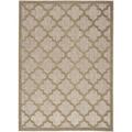 4 x 6 ft. Natural Beige Ikat Indoor & Outdoor Rectangle Area Rug - Beige