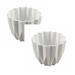 2 PCS Style Striped Plastic Faux Ceramics Flower Pot 2.4 In Modern Round Succulent Pots With Stripe Texture Small To Medium Sized Flower Pots Cute Flower Pots Garden Decor Garden Supplies