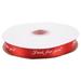 LIZEALUCKY Double Face Satin Craft Ribbon 100 Yard Red Satin Ribbon 2.6cm Width Double Face Satin Ribbon Glossy Polyester Red Ribbon Thin for Party Decoration