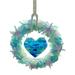 GWAABD Christmas Decoration Colorful Sea Decoration Wreath Love Decorative Wreath Resin Crafts for Indoor Outdoor Window Garden Home Wall Xmas Tree Decor Blue