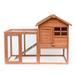 Fulvari Wooden Chicken Cage Large Outdoor Hen House With Shed Box Poultry Cage 48 L x 36 D x 24.8 H