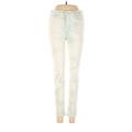 Banana Republic Jeggings - Mid/Reg Rise Skinny Leg Boyfriend: Green Bottoms - Women's Size 27 - Light Wash