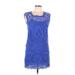 Nicole Miller Artelier Casual Dress: Blue Dresses - Women's Size 8