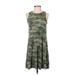 Old Navy Casual Dress - A-Line: Green Camo Dresses - Women's Size Small Tall