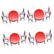 ibasenice 4 Sets Simulated Dining Table Kids Table and Chairs Miniture Decoration Kid Furniture Kids Chairs for Table Miniatures Miniature Furniture Child Wooden Color Toy