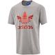 adidas Men's Trefoil Burst Print T-Shirt - Medium Grey Heather/Solar Red, Large