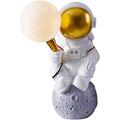 ZIPITS Modern Astronaut Table Lamp, 3D Moon Lampshade Wall Light, Creative Resin Wall Sconce Nightlight for Children Room Living Room Bedroom Bedside Corridor,A Table lamp
