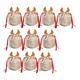 Christmas Bags Christmas Reindeer Candy Gift Bag Velvet Santa Claus Children's New Year Gift Party Gift Bag Drawstring Gift Bag (Color : 10Pcs Khaki)