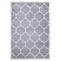 Home Looks Grey White Rug for Living Room - Dining Room Rug Indoor ¦ Border Abstract Modern Rug - Area Rugs ¦ Low Pile ¦ 160 x 230 ¦ Rectangular Rug ¦ Minimal Maintenance ¦ Soft and Comfortable