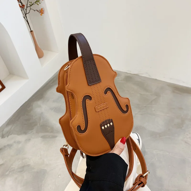 Violon créatif femme sac à bandoulière en cuir PU petits sacs à dos pour femmes Design de luxe fil dames mode sac à bandoulière