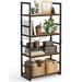 17 Stories Sharieka Etagere Bookcase, Steel in Brown | 48.66 H x 23.62 W x 11.81 D in | Wayfair 9C391D928DBE4BB0A0F1D8BBF664E19A