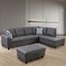 Gray Sectional - Latitude Run® Elsiana 3 Piece Faux Modular Living Room Set, Couch Set Faux | 33.5 H x 97 W x 30.5 D in | Wayfair