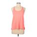 Under Armour Active Tank Top: Pink Solid Activewear - Women's Size Medium