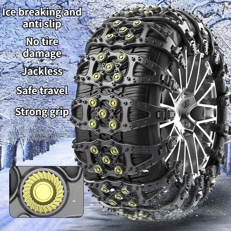 Catene da neve per auto per auto Catena per pneumatici Pneumatici fuoristrada Calzino per auto invernale Catena per ruote Catene in plastica SUV Inverni Fuoristrada 4x4 Veicolo