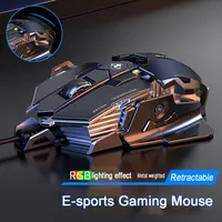 Ergonomische Wired Gaming Maus LED 12800 DPI USB Computer Maus Gamer RGB Mäuse MK500/200 Mause Mit