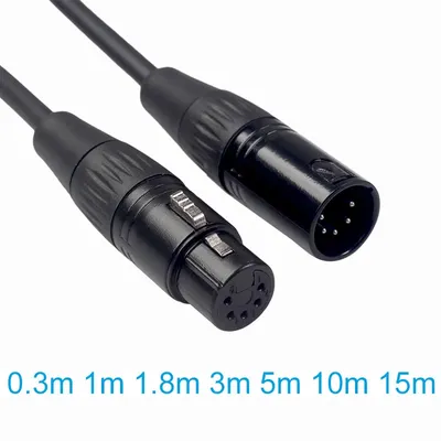 3Pin 5Pin DMX XLR Stecker auf Buchse Kabel Mikrofon Stecker jack Draht Gitarre Verlängerung Kabel für audio Mixer Verstärker 0,3 m-15 m