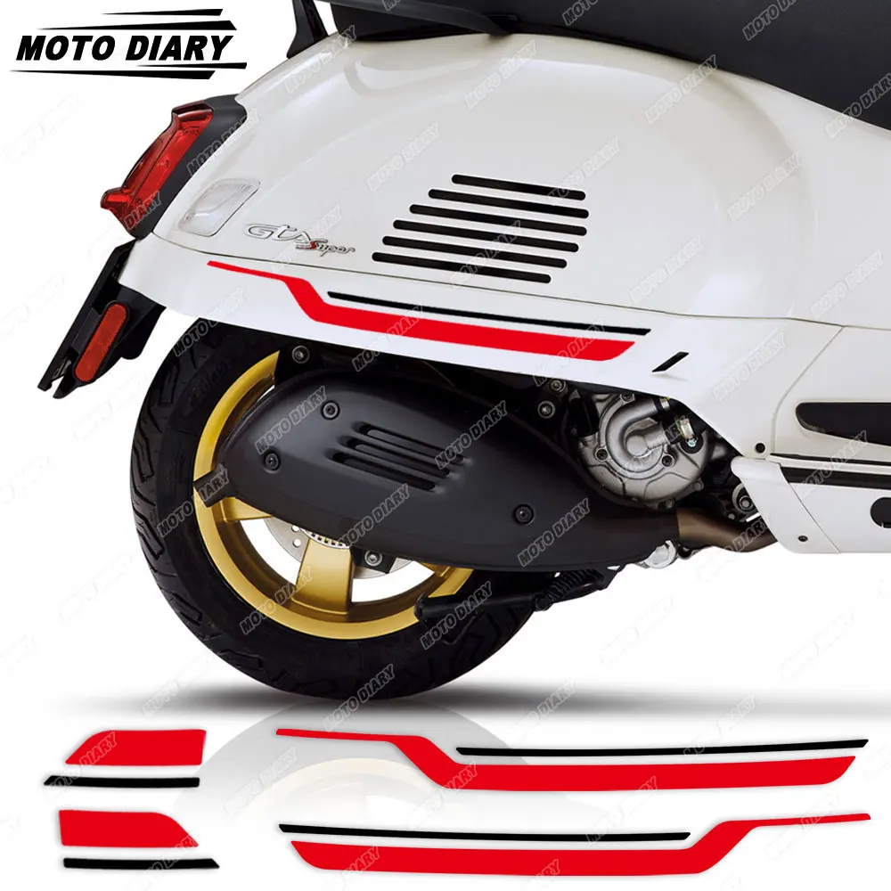 Per Vespa GTS 125 250 300 Super GTV 250 GTV 300 GTS250 GTS300 GTV300 GTV300 Set di adesivi per Scooter decalcomanie laterali impermeabili