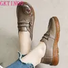 GKTINOO 2025, Mode Frauen Schuhe Aus Echtem Leder Loafer Frauen Casual Schuhe Mutter Weiche Bequeme