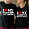 Amo la mia fidanzata autistica/t-Shirt fidanzato abbinata a coppie autistiche camicia autistica