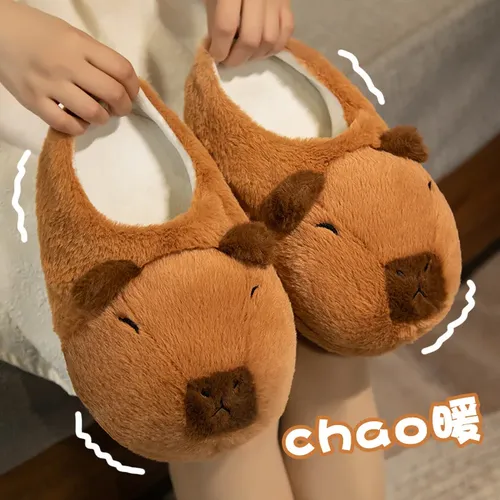 Cartoon niedlichen Capybara Plüsch Hausschuhe weiche Stofftiere Plüsch Schuhe gemütliche Capibara