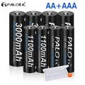 PALO 1.2V AA+AAA Rechargeable Battery 3000mAh AA 2A NIMH Battery 1.2V AAA Rechargeable NI-MH